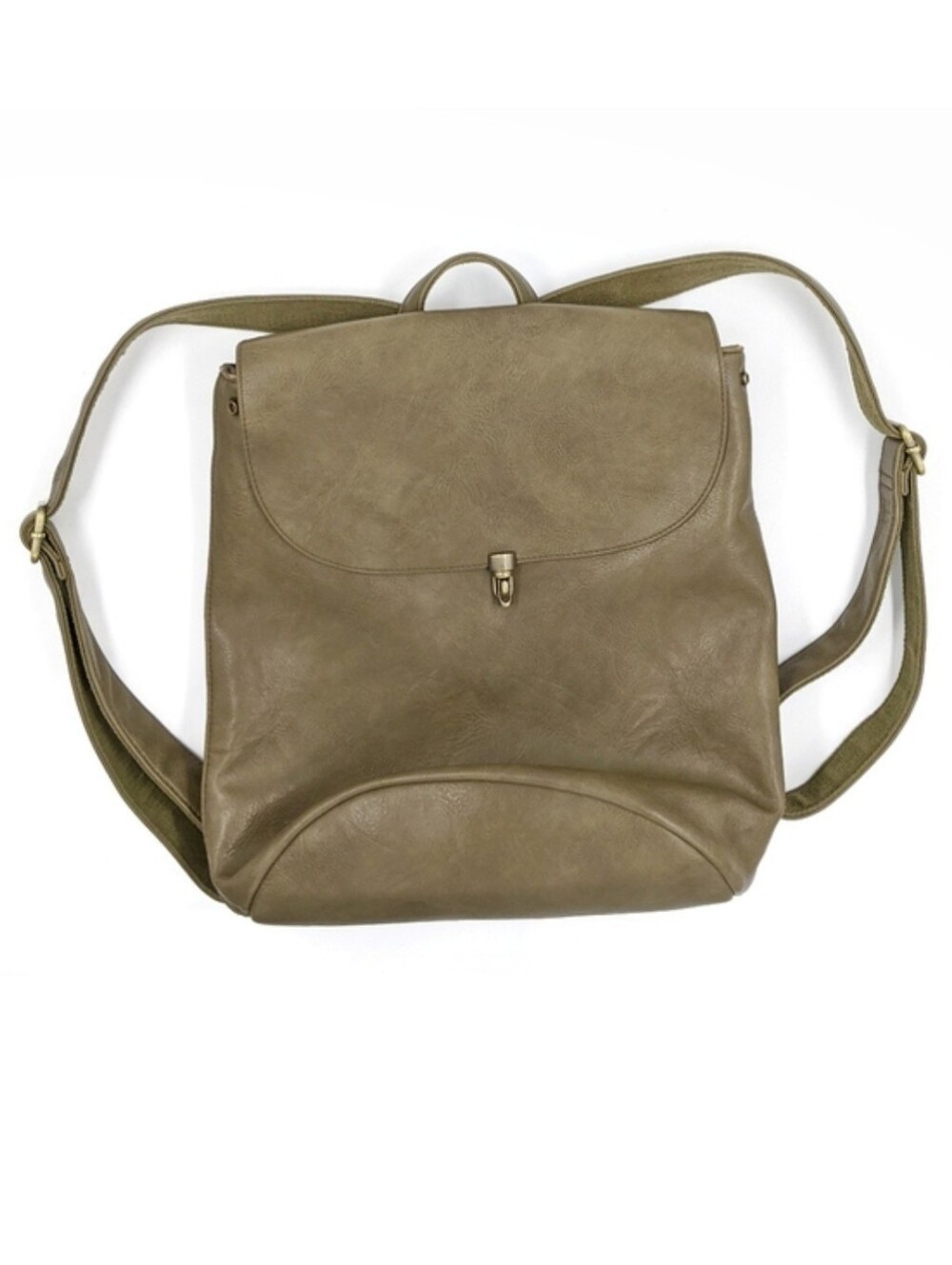 JOY SUSAN Collette Tumbled Vegan Leather Backpack in Dove Grey